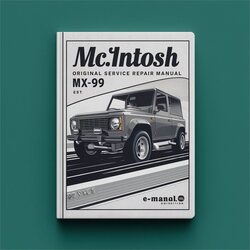 Mcintosh MX-99 Original Service Repair Workshop Manual PDF