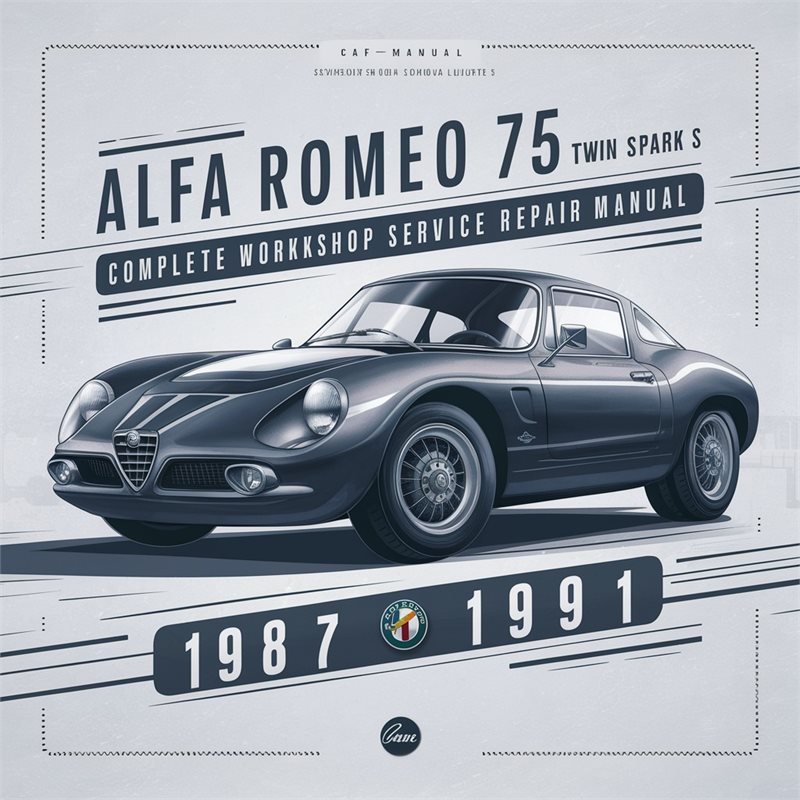 1987-1991 Alfa Romeo 75 Twin Spark S Service Repair Workshop Manual PDF