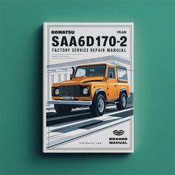 Komatsu Saa6d170-2 Service Repair Workshop Manual PDF
