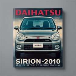 2004-2010 Daihatsu Sirion Service Repair Workshop Manual PDF