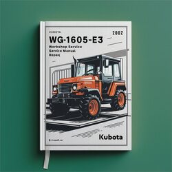 Kubota Wg1605-e3 Engine Service Repair Workshop Manual PDF