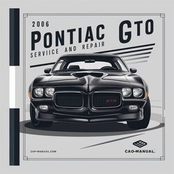 2006 Pontiac GTO Service Repair Workshop Manual PDF