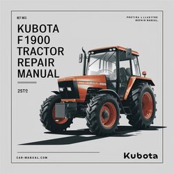 Kubota F1900 F1900E Tractor Service Repair Workshop Manual PDF