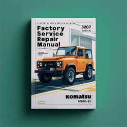 Komatsu 3D88E-5P 4D88E-5X 4d94le-2z Service Repair Workshop Manual PDF