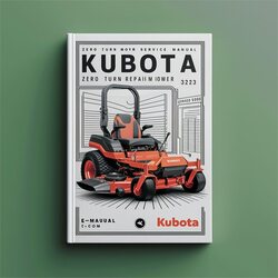 Kubota ZD323 Zero Turn Mower Service Repair Workshop Manual PDF