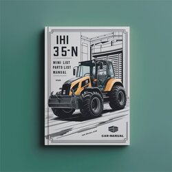 IHI 35N Mini Excavator List Parts Catalog PDF