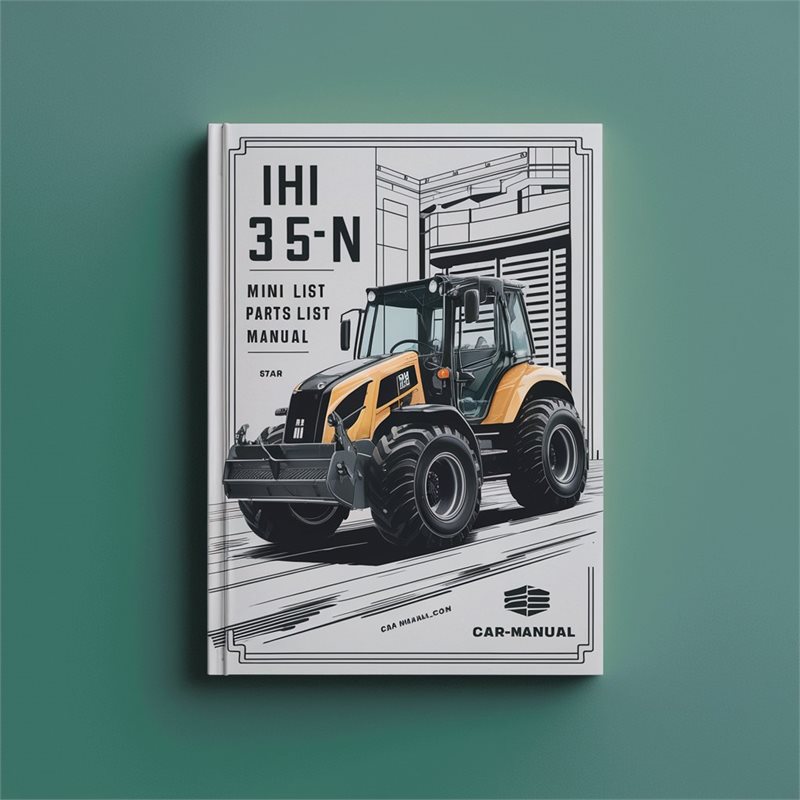 IHI 35N Mini Excavator List Parts Catalog PDF