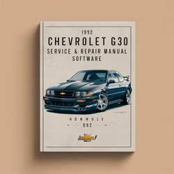 1992 Chevrolet G Series G30 Software Service Repair Workshop Manual PDF