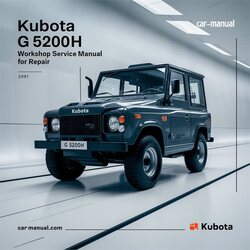 Kubota G 5200H Service Repair Workshop Manual PDF