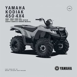 2004-2007 Yamaha Kodiak 450 4x4 YFM450 ATV Shop Owners Owner's Manual PDF