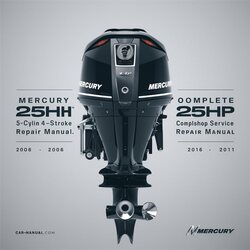 2006-2011 Mercury 25HP Efi 3-cylinder 4-stroke Outboard Motor Service Repair Workshop Manual PDF