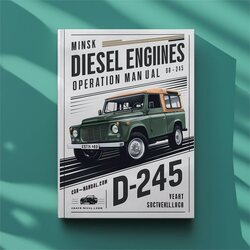 Minsk Diesel Engines Operation D-245 Service Repair Workshop Manual PDF