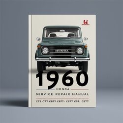 1960 Honda CB Series C72 C77 CB72 CB77 CS72 CS77 Service Repair Workshop Manual PDF