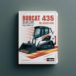 Bobcat 435 Excavator SN Aacb11001 Above Service Repair Workshop Manual PDF