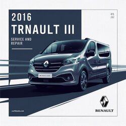 2016 Renault Trafic III Service Repair Workshop Manual PDF