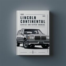 1991 Lincoln Continental Service Repair Workshop Manual PDF