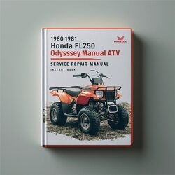 1980-1981 Honda Odyssey FL250 ATV Service Repair Workshop Manual PDF