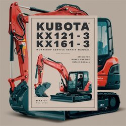 Kubota KX121-3 KX161-3 Excavator Service Repair Workshop Manual PDF
