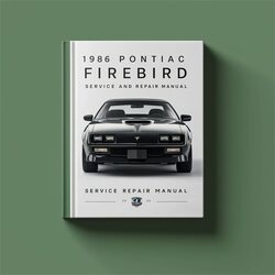 1986 Pontiac Firebird Service Repair Workshop Manual PDF