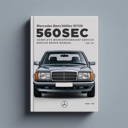 1986-1991 Mercedes W126 Benz 560SEC Service Repair Workshop Manual PDF