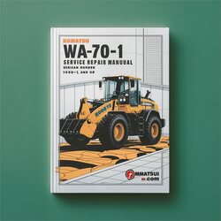 Komatsu WA70-1 Wheel Loader (serial Number: 10001 Up) Service Repair Workshop Manual PDF