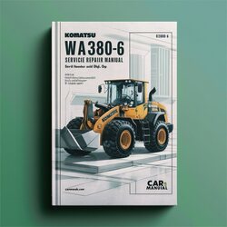 Komatsu WA380-6 Wheel Loader (serial Number: 65001 Up A53001 Up) Service Repair Workshop Manual PDF