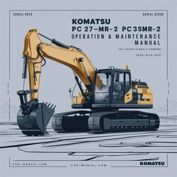 Komatsu Pc27mr-2 Pc35mr-2 Hydraulic Excavator Operation (serial Number: 15001 Up 6736 Up) Service Repair Workshop Manual PDF