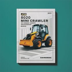 JCB 8020 Mini Crawler Excavators SN 1284000-1284999 Service Repair Workshop Manual PDF