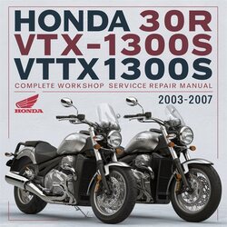 2003-2007 Honda Z Series VTX1300R VTX1300S Service Repair Workshop Manual PDF
