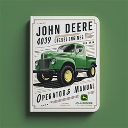 John Deere 4039 Diesel Engines Operators Operator's Manual PDF