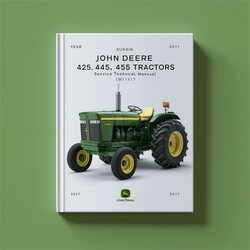 John Deere 425 445 455 Lawn Garden Tractors (TM1517) Service Repair Workshop Manual PDF