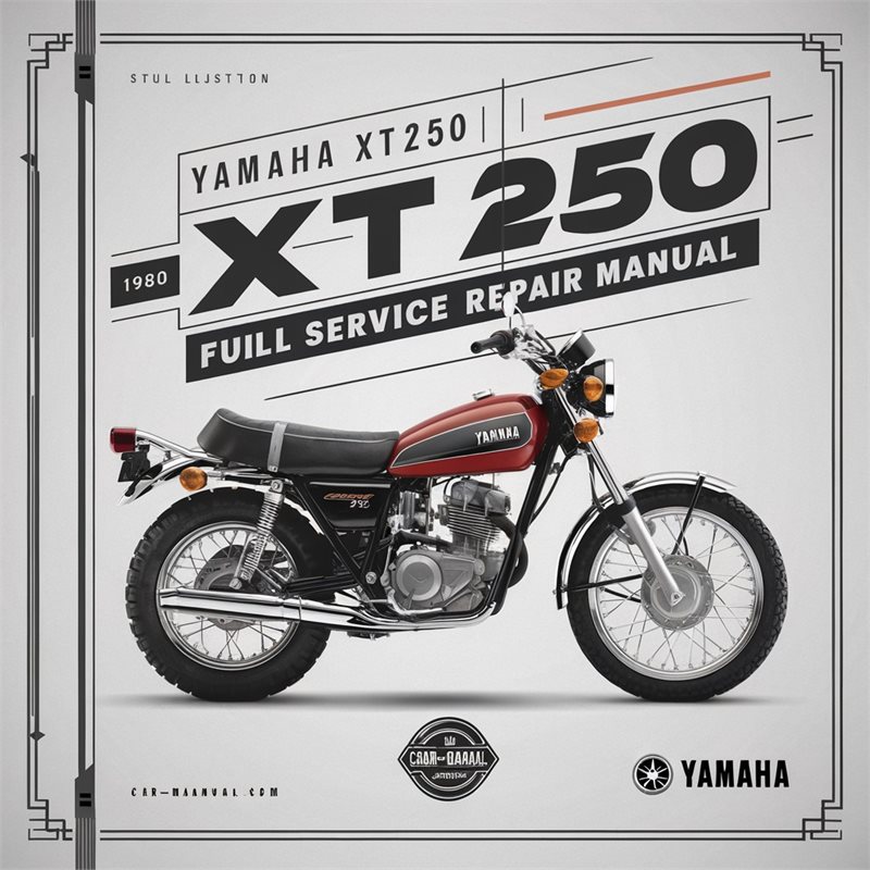 1980 Yamaha XT Models XT250 250 Service Repair Workshop Manual PDF