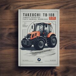 Takeuchi TB108 Compact Excavator Parts (sn 10820001-) Catalog PDF