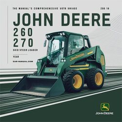 John Deere 260 270 Skid Steer Loader Service Repair Workshop Manual PDF