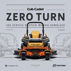 Cub Cadet Z Series Zero Turn 360 Service Repair Workshop Manual PDF