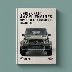 Chris Craft 4 6 Cyl Engines Specs N Adjustment Service Repair Workshop Manual PDF