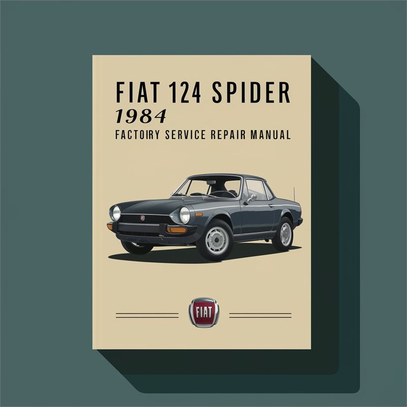 1984 Fiat 124 Spider Service Repair Workshop Manual PDF