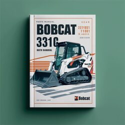 Bobcat 331G Excavator SN 234311001 Above Parts Catalog PDF