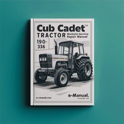 Cub Cadet Tractor 190-336 Service Repair Workshop Manual PDF