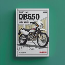 1996-2002 Suzuki DR Series DR650 Service Repair Workshop Manual PDF