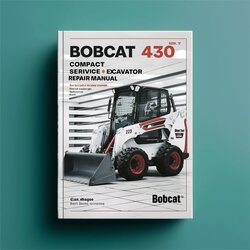 Bobcat 430 Compact Excavator (s/n: 562511001 Above, 562711001 562911001 563011001 Above) Service Repair Workshop Manual PDF