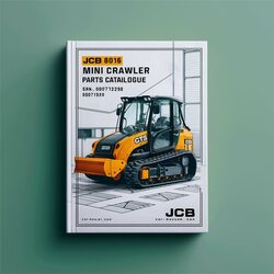JCB 8016 CTS Mini Crawler Excavator (sn: 02071290-02073290) Parts Catalog PDF