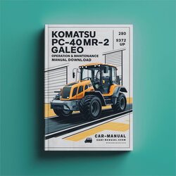 Komatsu Pc40mr-2 Pc50mr-2 Galeo Hydraulic Excavator Operation (s/n: 8772 5587 Up) Service Repair Workshop Manual PDF