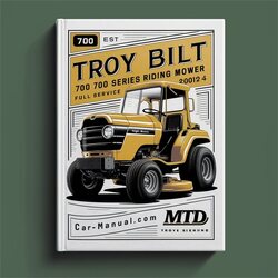 2010-2014 MTD Troy Bilt 700 Series Riding Mower Service Repair Workshop Manual PDF