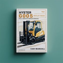 Hyster G005 ( H110XL ) Forklift Truck Service Repair Workshop Manual PDF