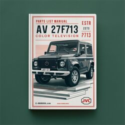 JVC AV 27f703/av 27f713 Color Television Parts Catalog PDF