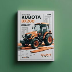 Kubota Bx2200 Compact Tractor Service Repair Workshop Manual PDF