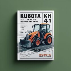 Kubota KH 41 Excavator Service Repair Workshop Manual PDF