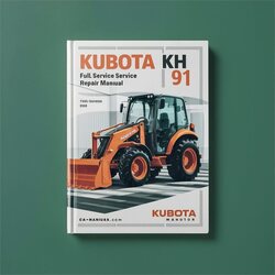 Kubota KH 91 Excavator Service Repair Workshop Manual PDF