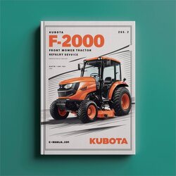 Kubota F2000 Front Mower Tractor Service Repair Workshop Manual PDF